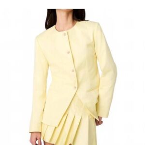 French Connection Cornsilk Yellow Women's Blazer (S 4) & Skirt (S 6)